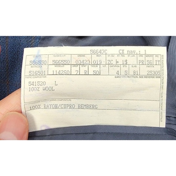 Ermenegildo Zegna Blue Wool Single Breasted Blazer Sport Coat EUR 40R - Picture 8 of 15